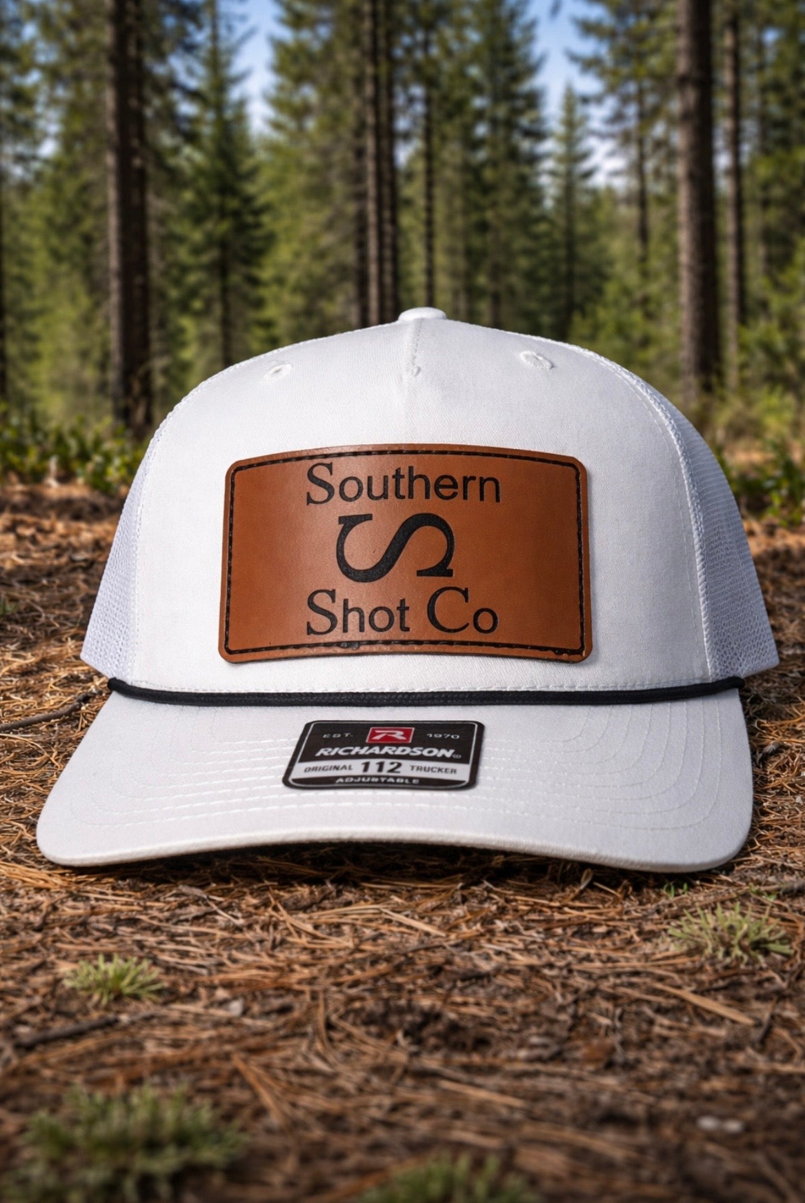 “SS” OG Leather Patch Hat - White