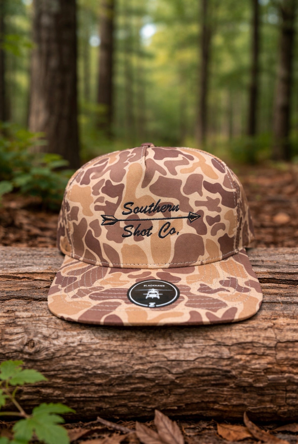 “SS” Arrow Hat - Brown Camo